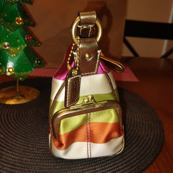Satin Coach Legacy Stripe Bag - Picture 2 of 6